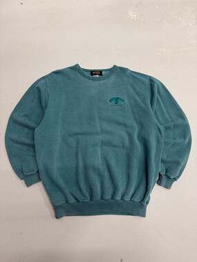 Vintage Teal Wind River Outfitting Co. Embroidered Crewneck Sweatshirt
